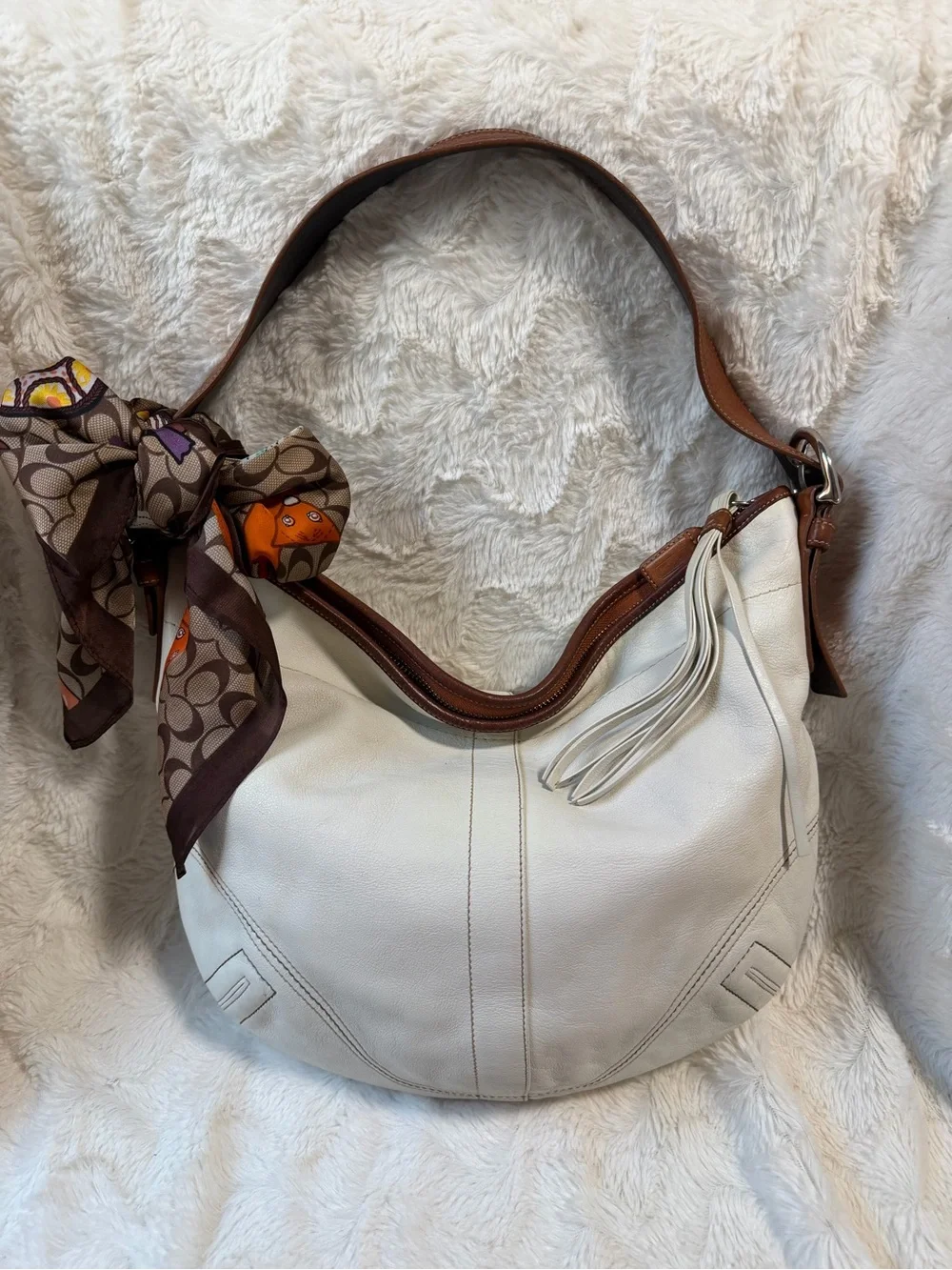 Coach cream leather